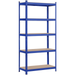 Smile Mart 5-Shelf Boltless & Adjustable Steel Storage Shelf Unit Blue Holds up to 386 lb Per Shelf 2 Pack