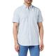 MUSTANG Herren Style Collin Oxford Core Klassisches Hemd, Light Blue Stripe 12273, XL