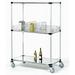 24 Deep x 60 Wide x 60 High 3 Tier Stainless Steel Solid Mobile Shelving Unit with 1200 lb Capacity
