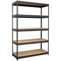 (Set of 2) Hirsh Riveted Boltless Shelf Unit Black