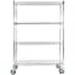 Wire Shelves 4-Shelf Adjustable Storage Shelving Unit Metal Shelves for Kitchen Storage Garage Heavy Duty Organizer Wire Rack 600 lb. Per Shelf Capacity Silver(48â€�L x 18â€�W x 69â€�H)