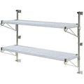 18 Deep x 42 Wide x 14 High Adjustable 2 Tier Solid Galvanized Wall Mount Shelving Kit
