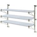 21 Deep x 42 Wide x 63 High Adjustable 3 Tier Solid Galvanized Wall Mount Shelving Kit