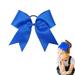 Oaoleer 8 Jumbo Large Cheer Bows Ponytail Holder Elastic Band Handmade Boutique Hair Accessories for Cheerleading Teen Girls College Women Sports (1PCS Royal Blue)