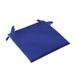 40Cm Square Strap Garden Chair Pads Seat Cushion for Indoor/Outdoor Bistros Stool Patio Dining Room Linen Blue