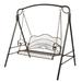 Outdoor Garden Iron Wire Double Swing Chair Dark Brownï¼ˆSwing frames not includedï¼‰