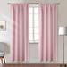 Amay Rod Pocket Window Curtain Panel Baby Pink 84 Inch Wide by 120 Inch Long-1 Panel