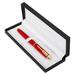 Uxcell Black Ink Ballpoint Pen Business Metal Pen 0.5mm Point with Gift Box Professional Red Golden