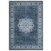 GlowSol 3 x 5 Washable Rug Distressed Persian Area Rugs Low Pile Non-Slip Small Rug Oriental Medallion Floor Cover Area Rug for Home Decor Blue