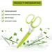2PCS Herb Scissors Set Multipurpose Kitchen Scissors with 5 Stainless Steel Blades Vegetable Scissors Safety Cover and Cleaning Comb for Cutting Cilantro Onion Salad