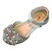 Girls Dance Shoes Fashion Spring Summer Princess Dress Performance Shoes Flat Bottom Light Pearl Sequin Round Toe Breathable Comfortable Baby Daily Footwear Casual First Walking