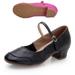 XIAQUJ Women s Solid Color Buckle Full Sole Rubber Low Heel Thick Heel Dance Shoes Sandals Sandals for Women Black 6.5(37)