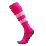 Lian Style Girl s 1 Pair Knee-high Sports Socks Size M MS1604101 (Rose w/ White Strip)
