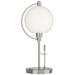 Pluto 19.3" High Sterling Table Lamp With Opal Glass Shade