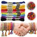 PEACNNG Little Titan DIY Friendship Bracelet Kit Bracelet Making Kit for Kids DIY handmade beaded jewelry homemade woven necklace candy color color puzzle handmade creative toys