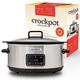 Crockpot Sizzle & Stew Digital Slow Cooker | 6,5 L (8+ Personen) | Abnehmbare induktionsgeeignete Schüssel für Fleisch und Gemüse | EU 2 Pin Stecker | Edelstahl [CSC112X]