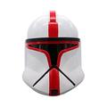 BSTCAR Star Wars Helmet, Star Wars Mandalorian Helmet, PVC Full Face Films, Cosplay Masks, Costume Mask, Adult (Red White)