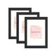 Alison Kingsgate Pack of 3 Matte Black 24x16 Inch Frame With Safe Perspex Front - Set of 3 24" x 16" (61 x 40.6cm) Matte Black Frames - Display Portrait & Landscape - Handmade Frames
