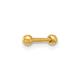 14ct Gold 16 Gauge Polished 2.5mm Ball Bar Labret Stud Jewelry Gifts for Women