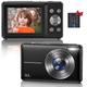 Digital Camera, 1080P HD 44MP Kids Digital Camera (No memory card),2.4" LCD Screen Rechargeable Compact Camera with 16X Digital Zoom Camera for Kids, Boys Girls, Adult,Teenagers, Students (Black)