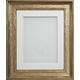 Frame Company Farraday Range Gold Wooden Photo Frame, White Mount, 10x8 for 8x6 inch