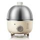 360W Household Electric Egg Boiler, Automatic Multi Egg Cooker with Steamer Attachment Poacher & Omelette Maker, Timer Function, 304 Stainless Steel, Suitable for 1-2 People