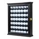 49 Golf Ball Display Case Cabinet Solid Wood Golf Ball Holder Wall Mounted 7 Shelves Golf Ball Display Rack with UV Protection Lockable Real Glass Door for Golf Enthusiast Collectibles Black Finish