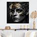 Design Art Vintage Glam Bohemian Portrait II - Boho Woman Canvas Wall Art Canvas in Gray | 24 H x 24 W x 1 D in | Wayfair PT82247-24-24