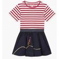 Catimini Girls Red Stripe Dress - 5 Years