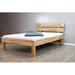 Union Rustic Karlie Oak Wood Platform Bed - Hand Rubbed Oil Natural Finish Wood in Brown | 33 H x 60 W x 80 D in | Wayfair