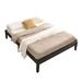 Winston Porter Niven Bed, Solid Wood in Black | 14 H x 63 W x 83.25 D in | Wayfair 35FA4F06BF7041E181E5EF3603F54CED