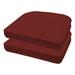 Bungalow Rose Outdoor Rounded Dining Seat Cushion, Polyester in Red | 2.5 H x 21 W x 18.5 D in | Wayfair 1259911C5E4346C7ACFE6700C95A961E