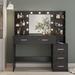 Latitude Run® Eknoor Vanity Wood in Black | 51 H x 46 W x 16 D in | Wayfair 137852605A4B49C1952998C35B1B9933