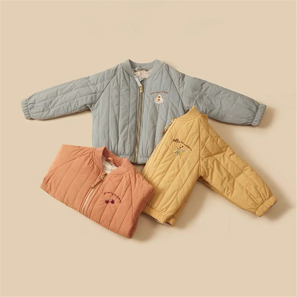 1-6Y enfants vêtements automne épaissi vers le bas coton fille veste bébé enfants manteau chaud enfant en bas âge vêtements d