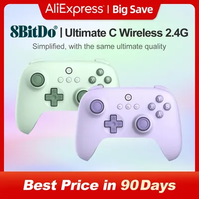 8BitDo-UlOscar C Wireless Gaming manette Gamepad Contrmatérielle 2.4G PC Windows 10 11 Steam