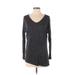 Ann Taylor LOFT Long Sleeve T-Shirt: Black Tops - Women's Size Small