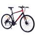 21 Speed Hybrid Bike with Disc Brake & Aluminum Alloy Frame, 700C Road Bike For men women\'s City Bicycle