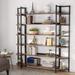 Modern Triple Wide 6-Shelf Bookcase, 6-Tier Large Etagere Bookshelves Storage and Double Wide Bookshelf Display