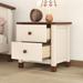 24 Inch Wooden Nightstand with Two Drawers for Kids,End Table for Bedroom