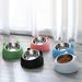 Reheyre Cat Face Shape Stainless Steel Pet Bowl - Oblique Design Cat Feeding Supplement for Home