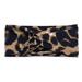 Thinsont Crocheted Headband Sports Head Band Adjustable Tie-dye Wide Sweatband Non Hair Styling Accessories for Sporting Yoga Leopard print 3