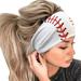 Baseball Print Headbands For Women Trendy Wide Headband Yoga Workout Head Bands Hair Accessories Band Casual Fit Sports Band