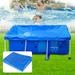 Rectangle Pool Cover Pool Cover for Inflatable Pool Rectangular Inflatable Swimming Pool Cover 87 in x 59 in Dustproof Rainproof Waterproof Square Swimming Pool Cover Family Pool Cover