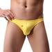 Zuwimk Mens Underwear Thong Men s Jockstrap Underwear Breathable Mesh Supporter Cotton Pouch Jock Briefs Yellow L