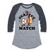 Instant Message - The Perfect Match Baseball - Women s Raglan Graphic T-Shirt