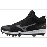 Mizuno Mizuno Dominant 4 Mid Tpu Men s Molded Baseball Cleat Size 9 Black-White (9000)