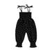 IZhansean 5 Colors Summer Lovely Kids Girl Sling Jumpsuit Clothing Heart/Leopard Printed Tie-Up Strap Overalls Romper Black 2-3 Years