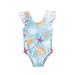 IZhansean Toddler Baby Girls One Piece Swimsuit Bathing Suit Shells Ruffle Bikini Swimwear Beachwear Swimsuit Suit Blue 0-6 Months