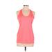 Adidas Active Tank Top: Pink Solid Activewear - Women's Size Medium