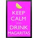 Trinx Keep Calm & Drink Tequila - Picture Frame Textual Art Print on Paper in Black/Pink | 20.5" H x 14.5" W x 1.25" D | Wayfair